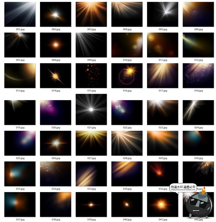 图片[5]-光束光效阳光彩虹镜头光晕耀斑散景背景覆盖叠加JPG图片合成素材-设计猿