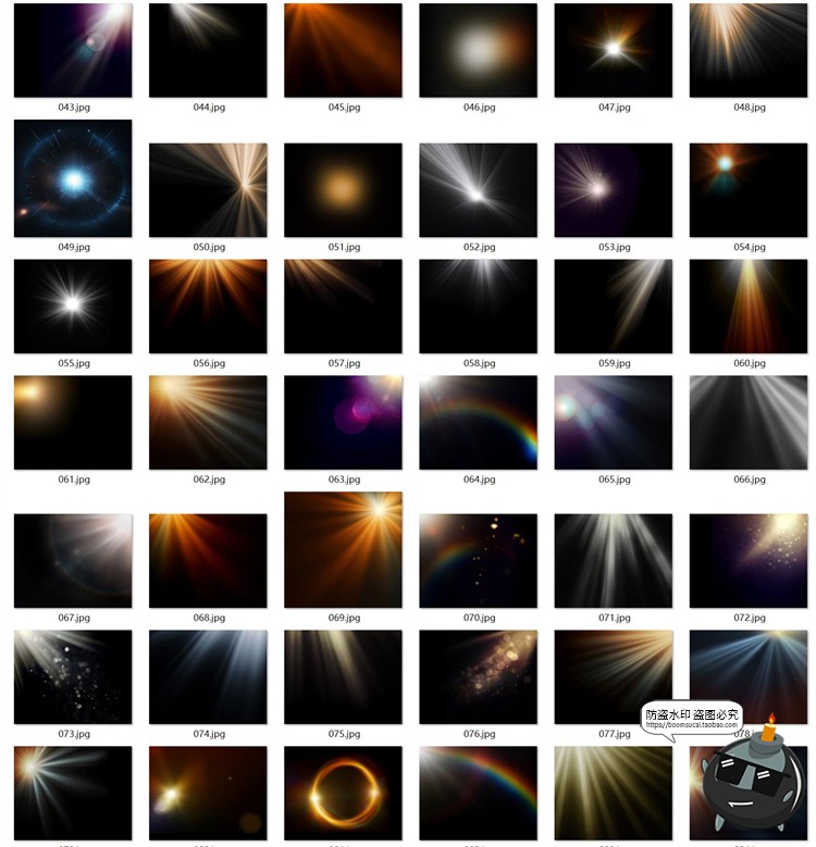 图片[6]-光束光效阳光彩虹镜头光晕耀斑散景背景覆盖叠加JPG图片合成素材-设计猿