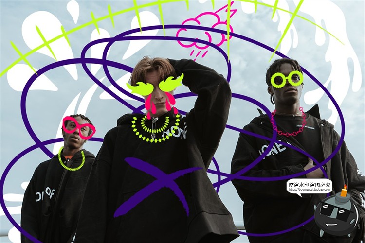 图片[4]-潮流创意街头乱涂手绘插画涂鸦标记符号拼贴PNG图案免抠图片素材-设计猿