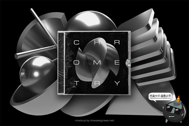 图片[5]-潮流未来科幻赛博朋克3D立体金属几何主视觉图形PNG免抠图片素材-设计猿