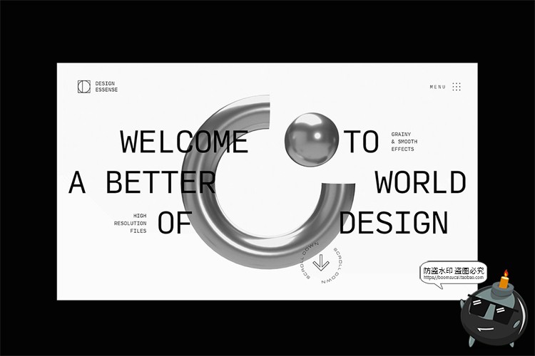 图片[7]-潮流未来科幻赛博朋克3D立体金属几何主视觉图形PNG免抠图片素材-设计猿