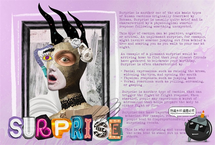 图片[7]-复古艺术五官情绪表情字母怀旧手稿撕纸剪贴画PNG免抠图片素材-设计猿