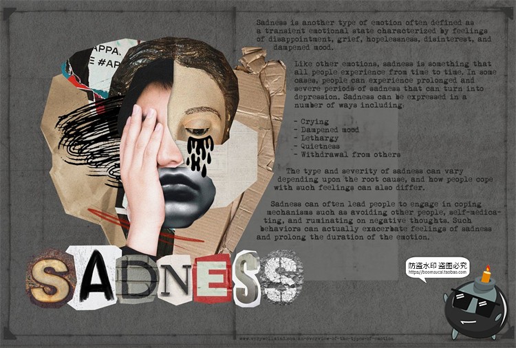 图片[8]-复古艺术五官情绪表情字母怀旧手稿撕纸剪贴画PNG免抠图片素材-设计猿