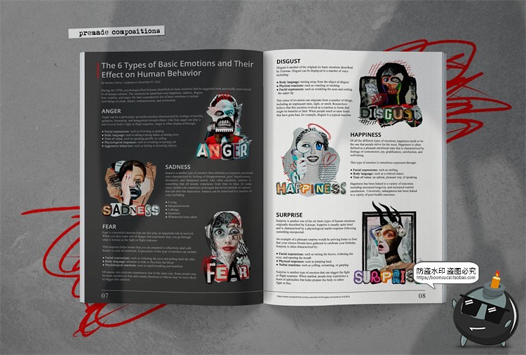 图片[13]-复古艺术五官情绪表情字母怀旧手稿撕纸剪贴画PNG免抠图片素材-设计猿