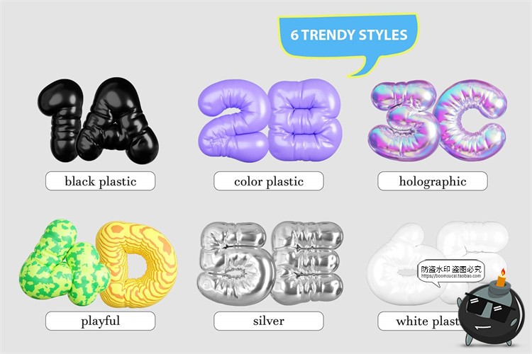 图片[2]-3D铝箔气球趣味卡通字母数字符号英文PNG免抠拼贴剪切画图片素材-设计猿