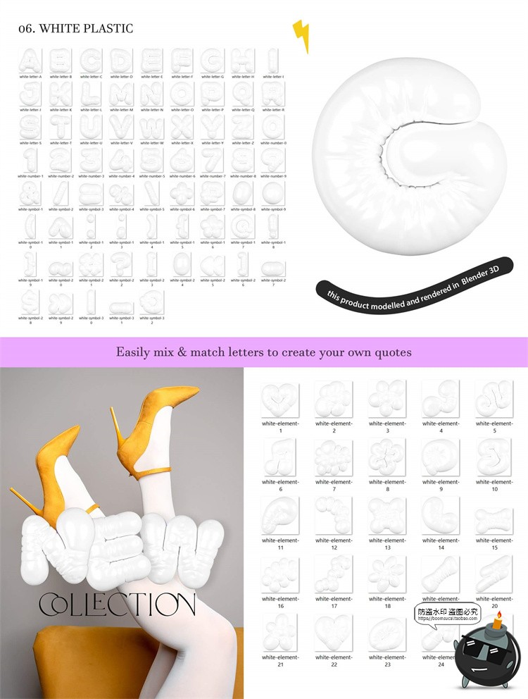 图片[7]-3D铝箔气球趣味卡通字母数字符号英文PNG免抠拼贴剪切画图片素材-设计猿