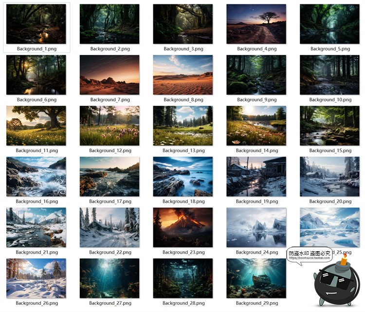 图片[5]-动物世界鸟类宠物野兽野生动物自然风光拼贴剪贴画PNG免抠图素材-设计猿