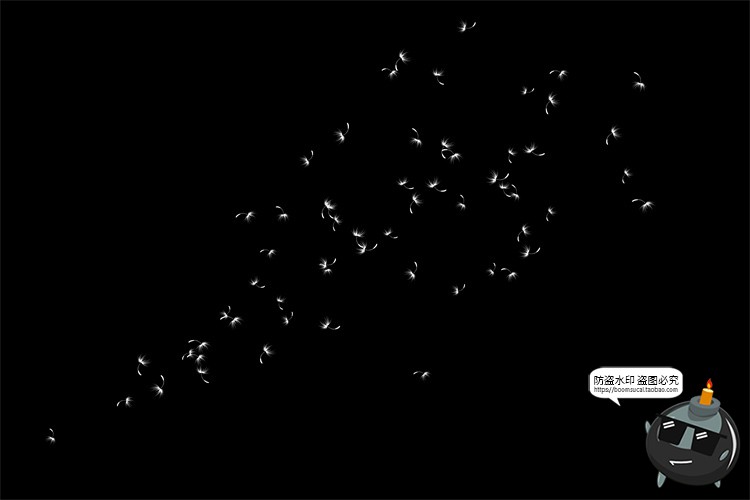 图片[3]-蒲公英飞絮飘动儿童梦幻外景摄影后期修图JPG黑底滤色叠加PS素材-设计猿