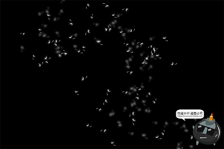 图片[4]-蒲公英飞絮飘动儿童梦幻外景摄影后期修图JPG黑底滤色叠加PS素材-设计猿