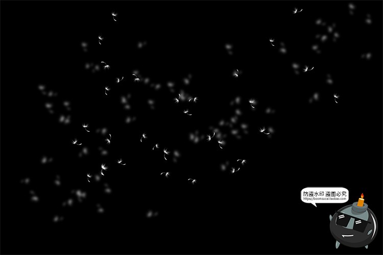 图片[5]-蒲公英飞絮飘动儿童梦幻外景摄影后期修图JPG黑底滤色叠加PS素材-设计猿