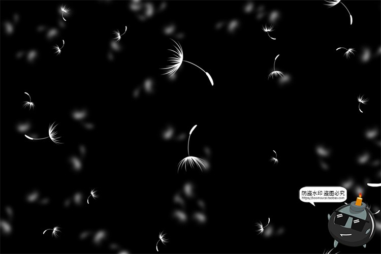 图片[7]-蒲公英飞絮飘动儿童梦幻外景摄影后期修图JPG黑底滤色叠加PS素材-设计猿