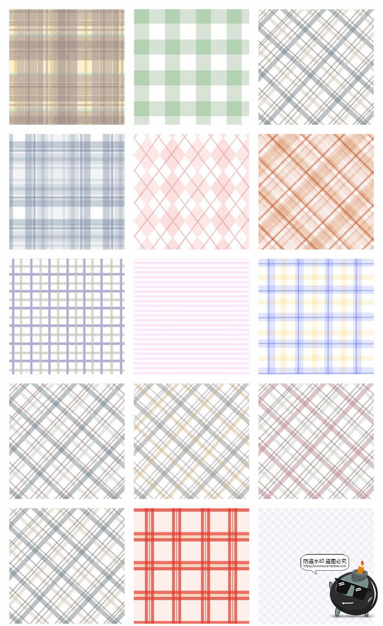 图片[1]-清新软萌甜格子格纹斜纹背景平铺重复图案印花图片底纹理JPG素材-设计猿