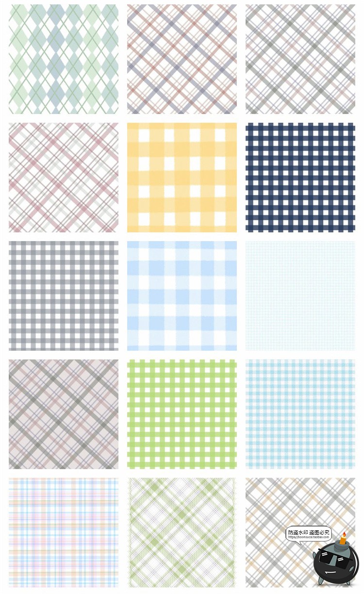 图片[7]-清新软萌甜格子格纹斜纹背景平铺重复图案印花图片底纹理JPG素材-设计猿