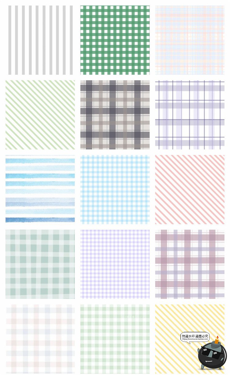 图片[13]-清新软萌甜格子格纹斜纹背景平铺重复图案印花图片底纹理JPG素材-设计猿