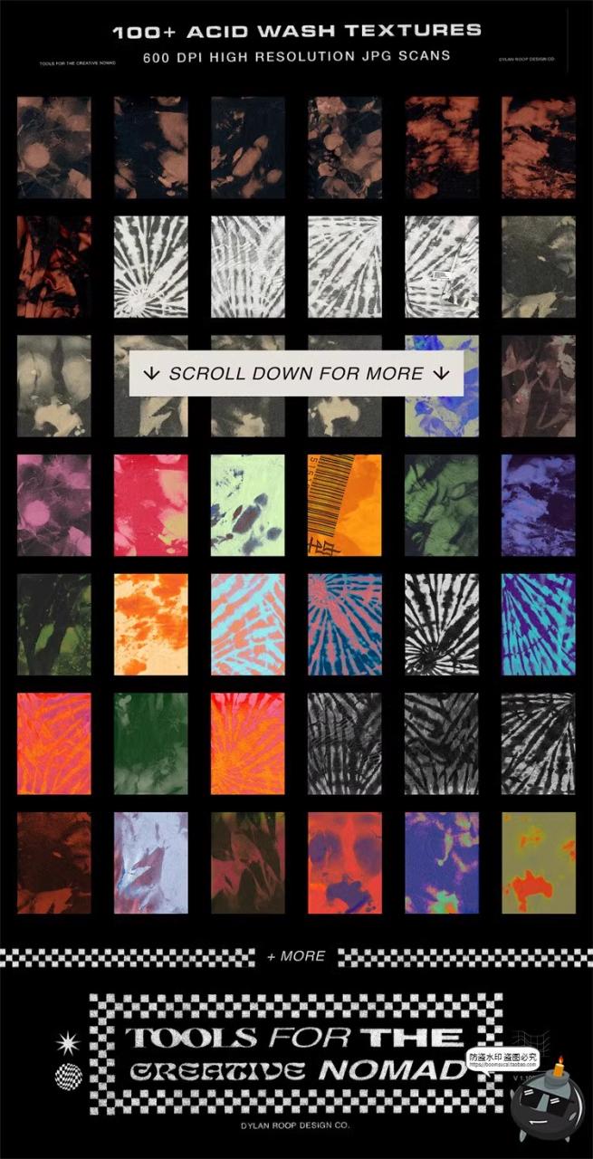 图片[2]-艺术抽象织物扎染磨损做旧复古肌理高清背景底纹纹理JPG图片素材-设计猿