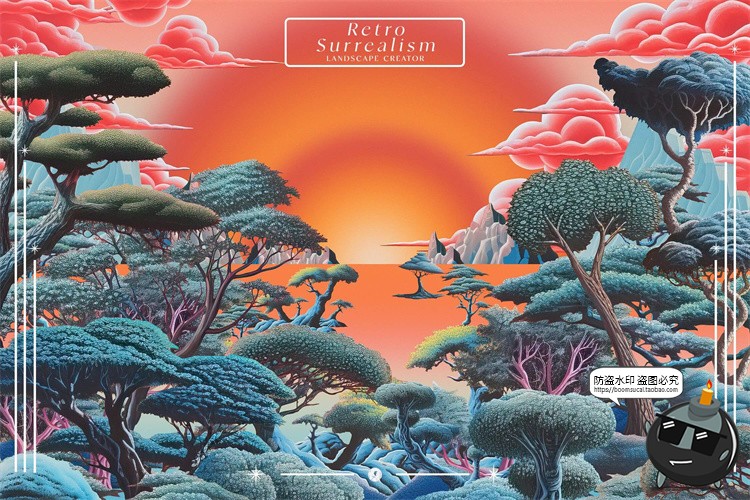 图片[12]-复古超现实主义抽象几何建筑场景剪贴插画背景JPG图片PNG免抠素材-设计猿