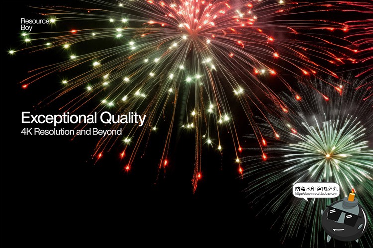 图片[6]-高清4K璀璨节日庆典烟火焰火花四射绽放光效背景底纹JPG图片素材-设计猿