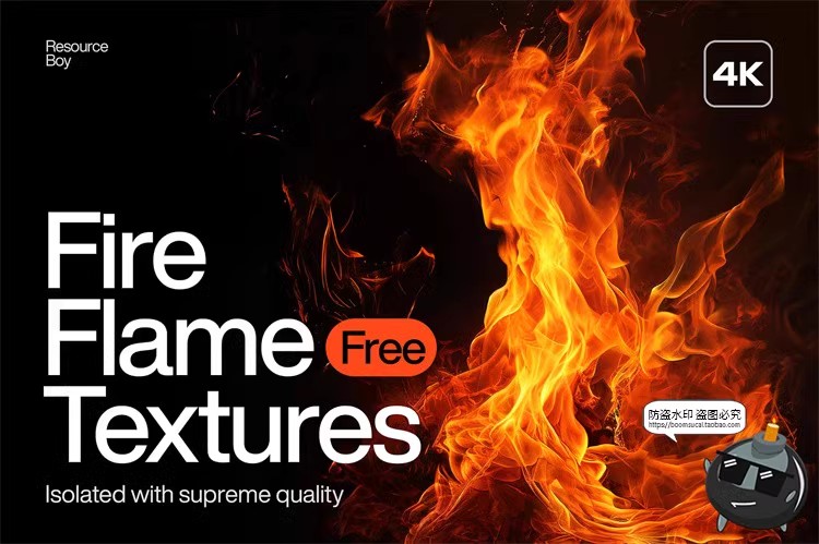 图片[1]-高清燃烧火圈火焰火苗烈火特效海报后期合成背景底纹JPG图片素材-设计猿