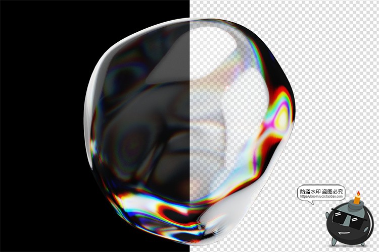 图片[2]-酸性透明水晶体玻璃科幻抽象艺术3D几何图形未来科技PNG免抠素材-设计猿