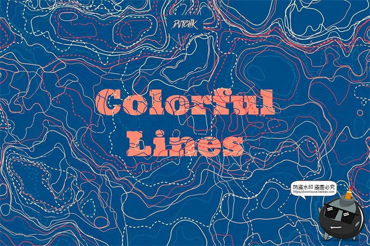图片[3]-抽象艺术手绘等高线地理扭曲轮廓纹路背景图片PNG线条AI矢量素材-设计猿
