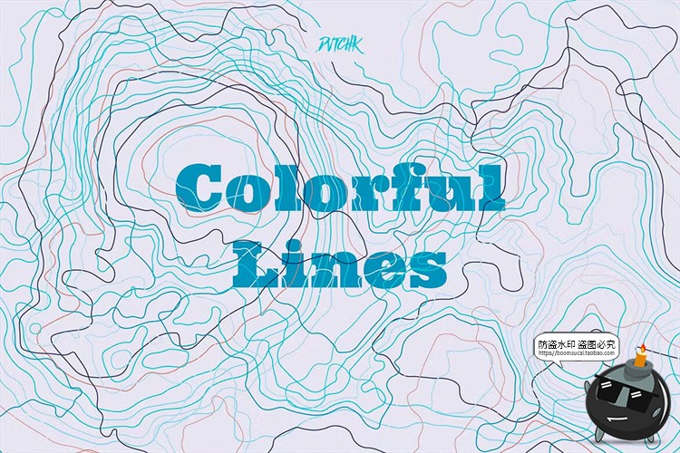 图片[4]-抽象艺术手绘等高线地理扭曲轮廓纹路背景图片PNG线条AI矢量素材-设计猿