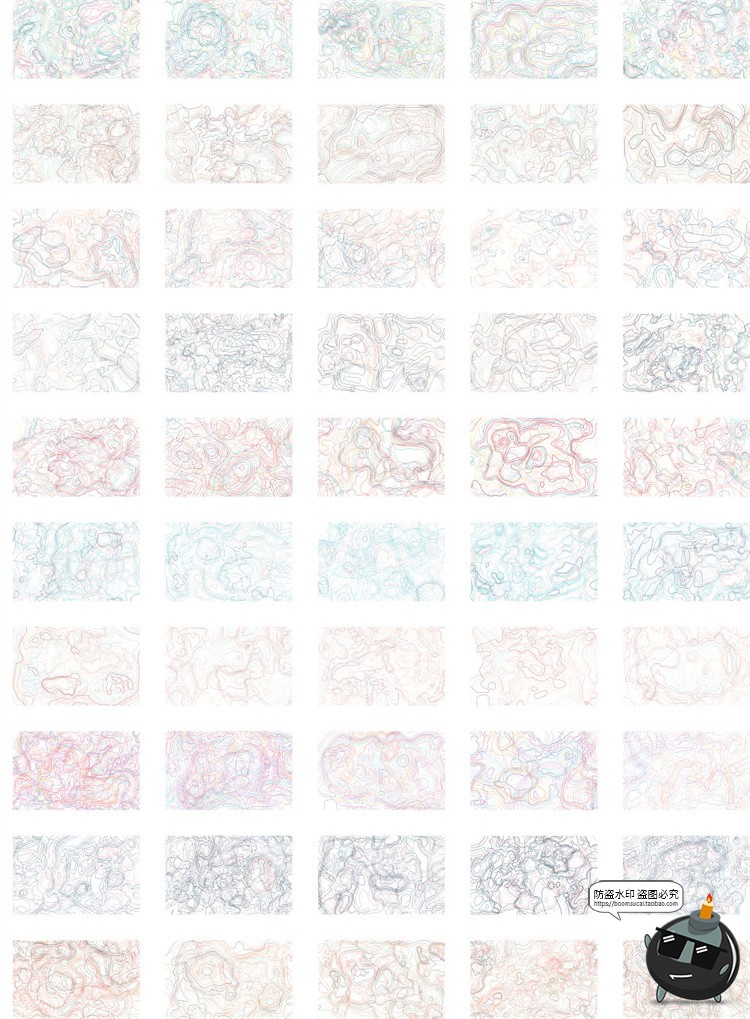 图片[12]-抽象艺术手绘等高线地理扭曲轮廓纹路背景图片PNG线条AI矢量素材-设计猿