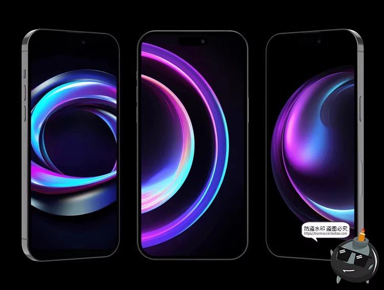 图片[4]-圆形未来科幻全息渐变3D科技抽象圆环海报创意PNG免抠高清图素材-设计猿