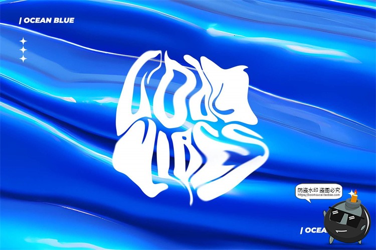 图片[10]-海洋蓝色梦幻波浪抽象艺术光泽液体渐变背景包装底纹JPG图片素材-设计猿