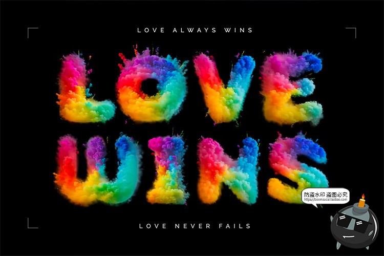 图片[3]-创意彩色烟雾爆炸彩虹渐变粉末英文字母数字符号PNG免抠图片素材-设计猿