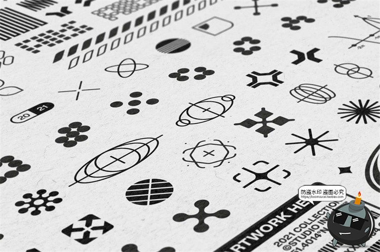 图片[6]-赛博朋克潮流科幻几何logo符号图形装饰元素AI矢量PNG免抠图素材-设计猿