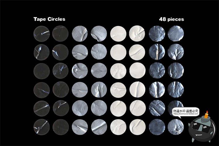 图片[4]-复古潮流做旧褶皱磨损胶带标签贴纸拼贴图剪贴画图片PNG免抠素材-设计猿