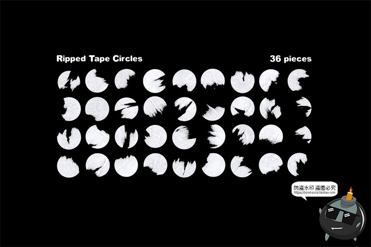 图片[5]-复古潮流做旧褶皱磨损胶带标签贴纸拼贴图剪贴画图片PNG免抠素材-设计猿