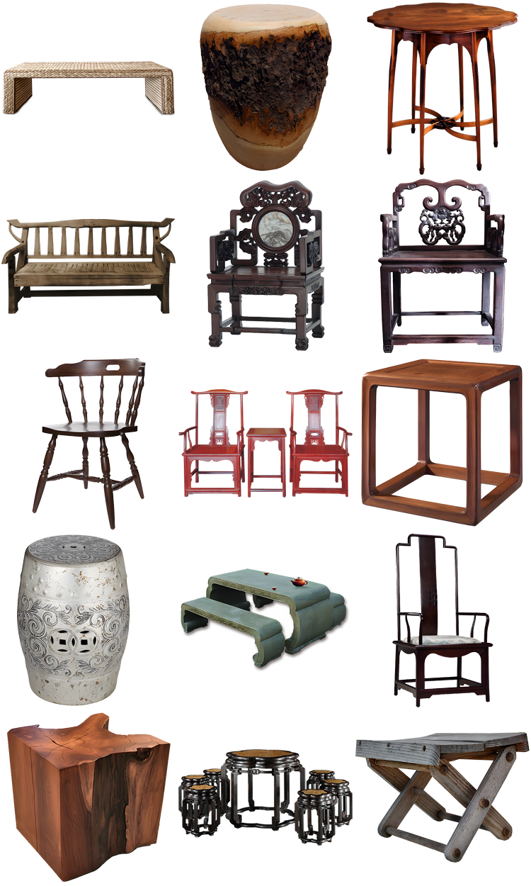 图片[5]-古典家具桌凳椅子门窗户中国复古风古董PNG免抠图片后期设计素材-设计猿