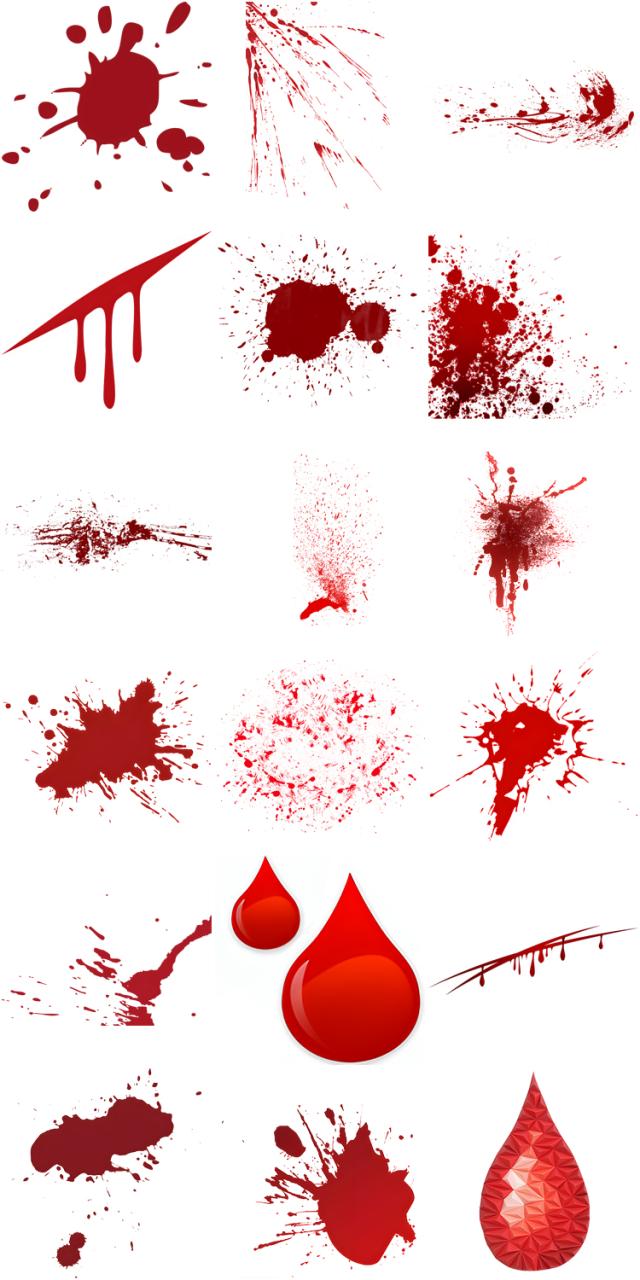 图片[1]-伤疤划痕伤口血滴效果平面后期合成特效元素PNG免扣免抠透明素材-设计猿