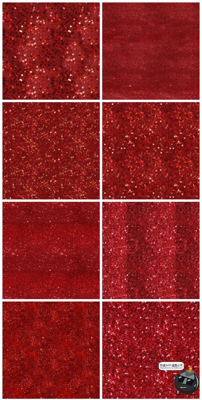 图片[8]-圣诞节氛围红绿色闪粉亮片节日无缝拼接装饰背景底纹JPG图片素材-设计猿