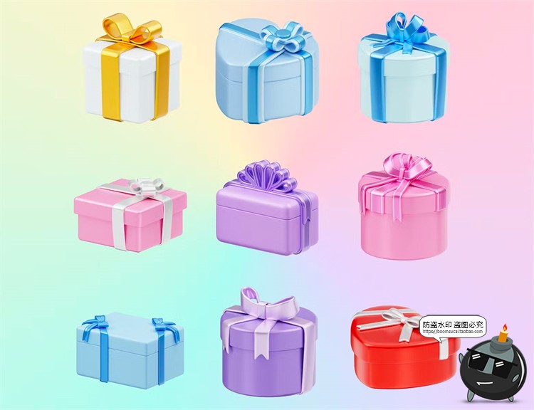 图片[2]-圣诞节新年节日派对生日礼物礼品盒子icons图标PNG免抠图片UI素材-设计猿