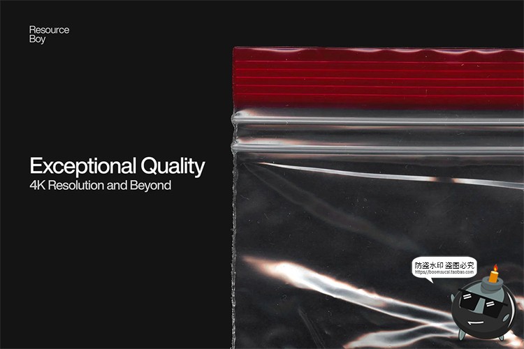 图片[4]-潮流复古做旧透明塑料薄膜袋褶皱破损包装自封袋PNG免抠图片素材-设计猿