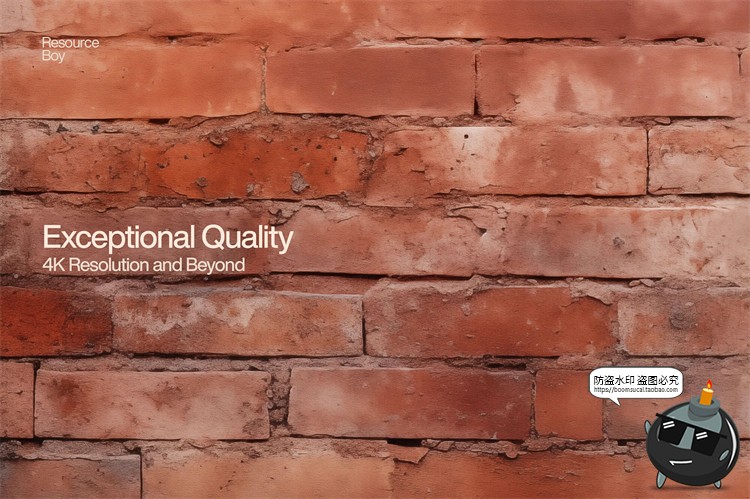 图片[3]-4K高清做旧砖墙文化砖块红砖墙壁背景底纹后期合成JPG图片素材-设计猿