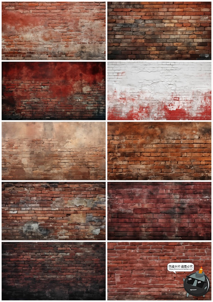 图片[12]-4K高清做旧砖墙文化砖块红砖墙壁背景底纹后期合成JPG图片素材-设计猿