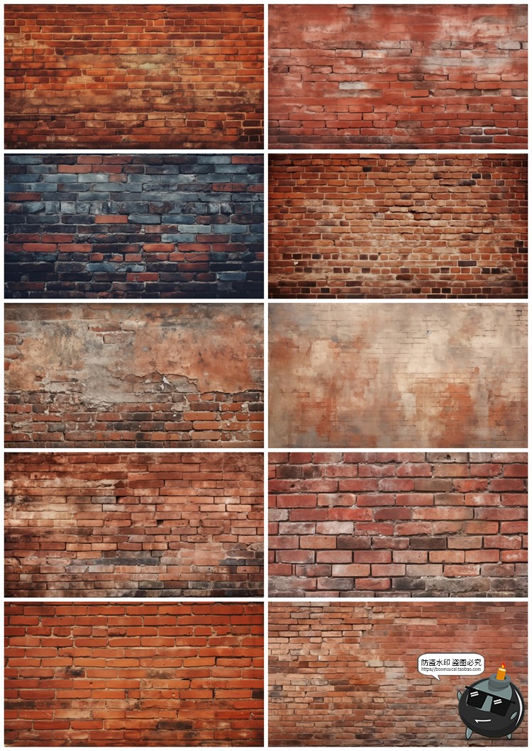 图片[13]-4K高清做旧砖墙文化砖块红砖墙壁背景底纹后期合成JPG图片素材-设计猿