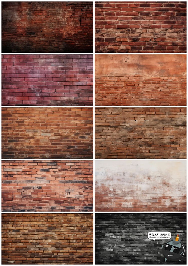 图片[16]-4K高清做旧砖墙文化砖块红砖墙壁背景底纹后期合成JPG图片素材-设计猿