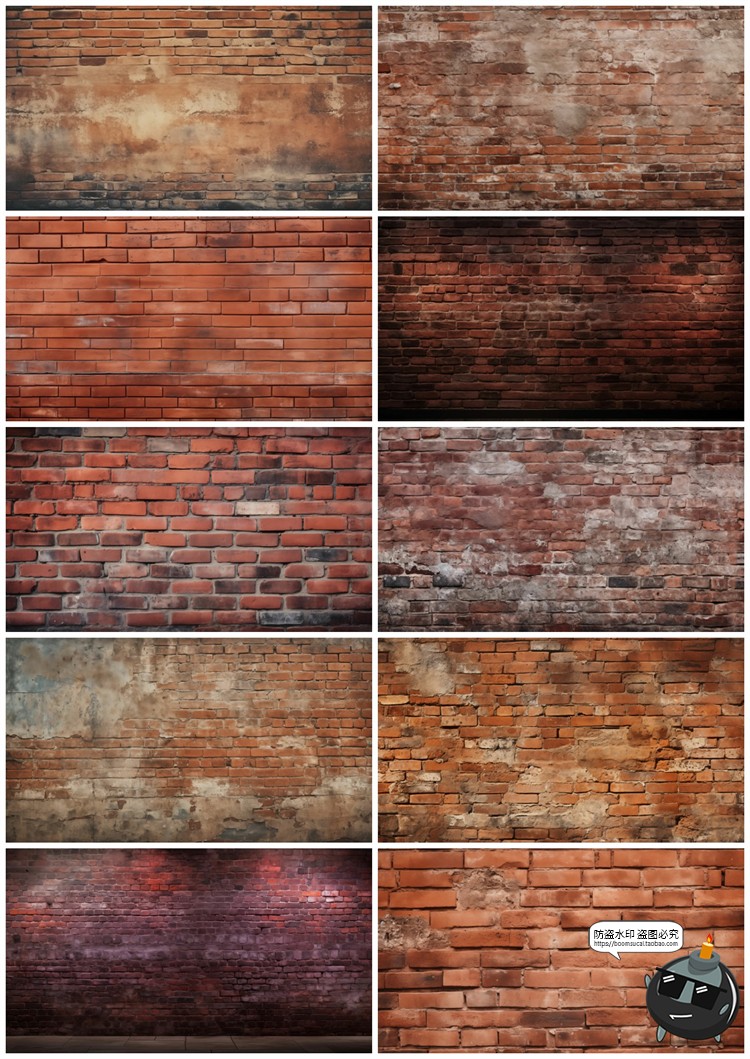 图片[18]-4K高清做旧砖墙文化砖块红砖墙壁背景底纹后期合成JPG图片素材-设计猿