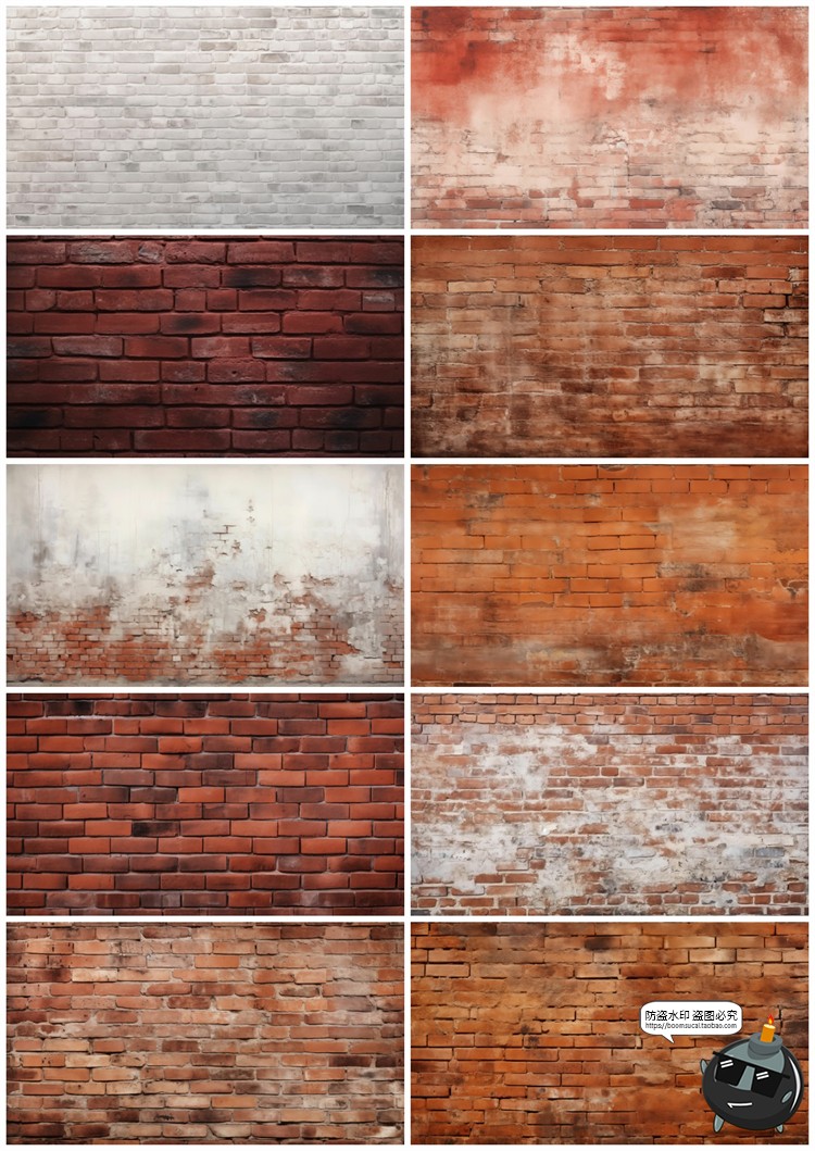 图片[19]-4K高清做旧砖墙文化砖块红砖墙壁背景底纹后期合成JPG图片素材-设计猿