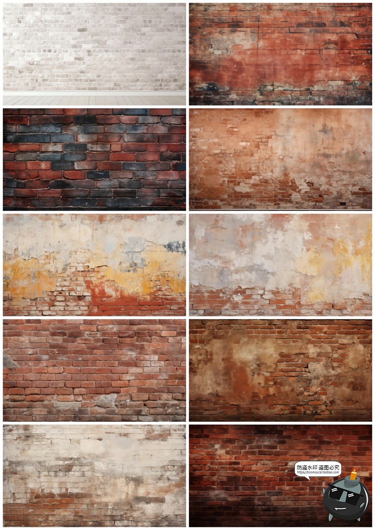 图片[21]-4K高清做旧砖墙文化砖块红砖墙壁背景底纹后期合成JPG图片素材-设计猿