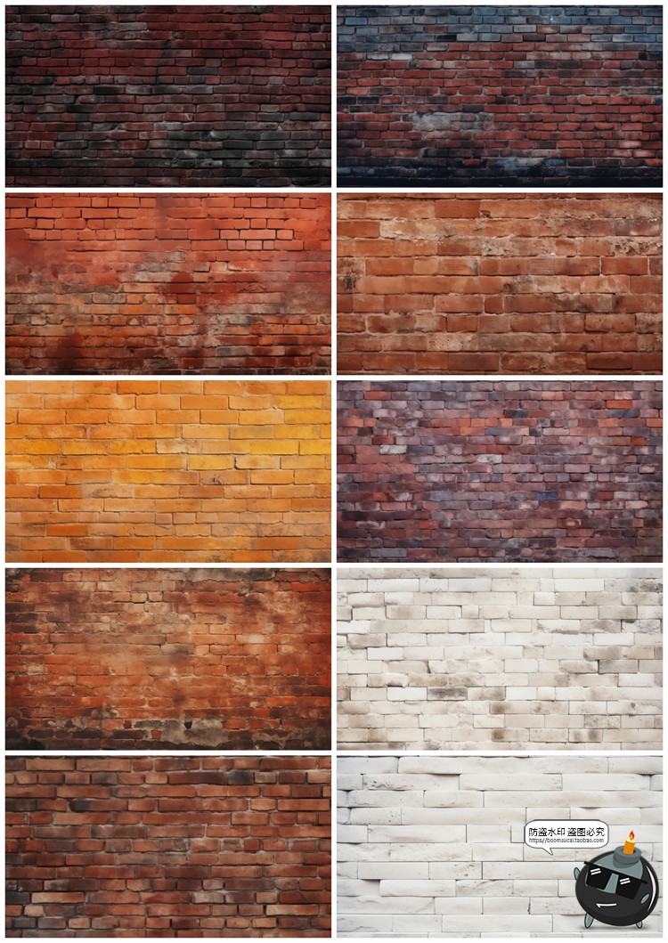 图片[22]-4K高清做旧砖墙文化砖块红砖墙壁背景底纹后期合成JPG图片素材-设计猿