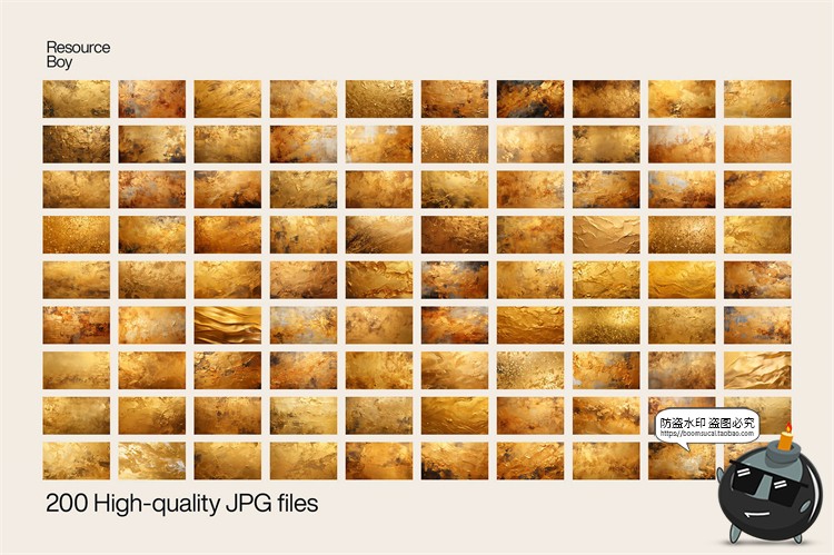 图片[2]-4K金色油漆金漆做旧颜料墙面涂抹肌理纹理背景底纹JPG图片素材-设计猿