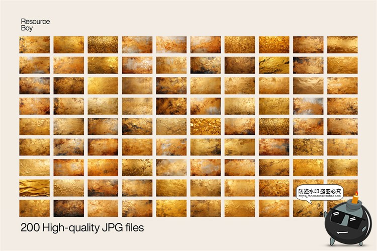 图片[3]-4K金色油漆金漆做旧颜料墙面涂抹肌理纹理背景底纹JPG图片素材-设计猿