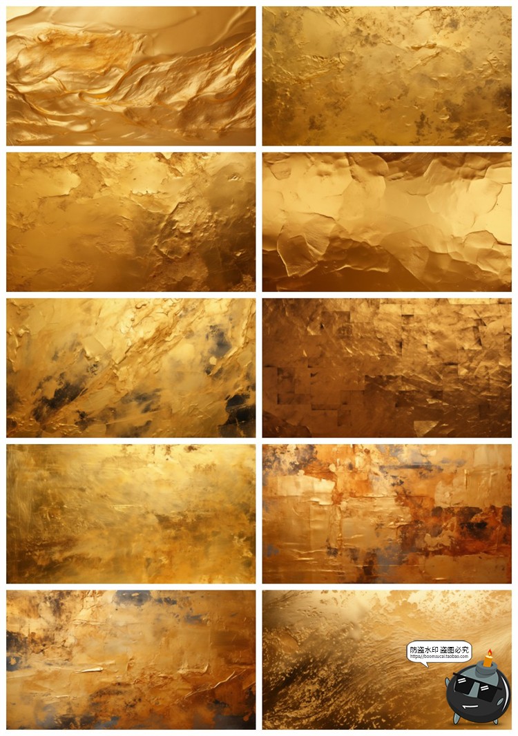 图片[9]-4K金色油漆金漆做旧颜料墙面涂抹肌理纹理背景底纹JPG图片素材-设计猿