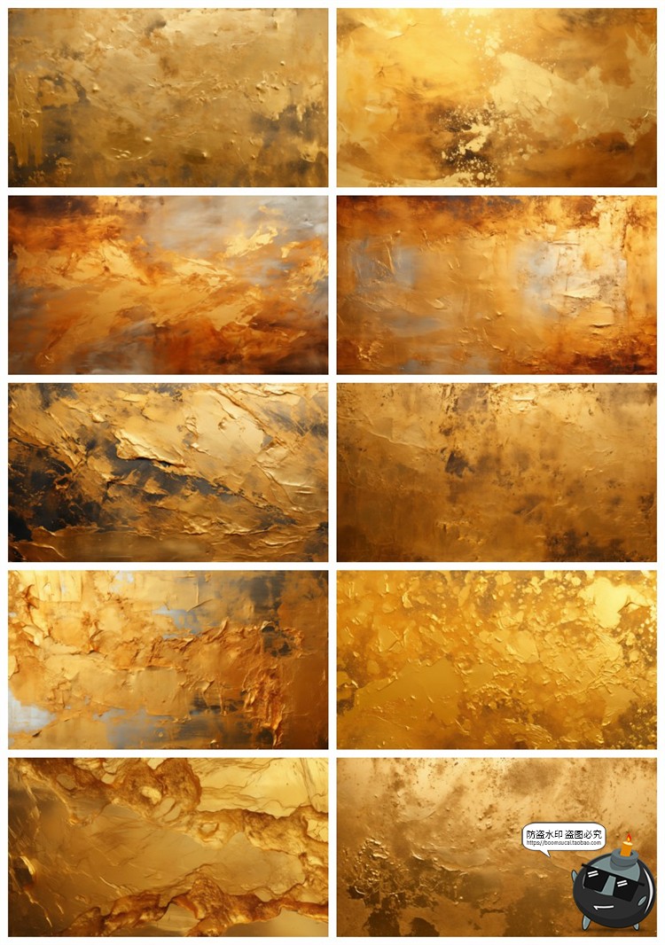 图片[11]-4K金色油漆金漆做旧颜料墙面涂抹肌理纹理背景底纹JPG图片素材-设计猿