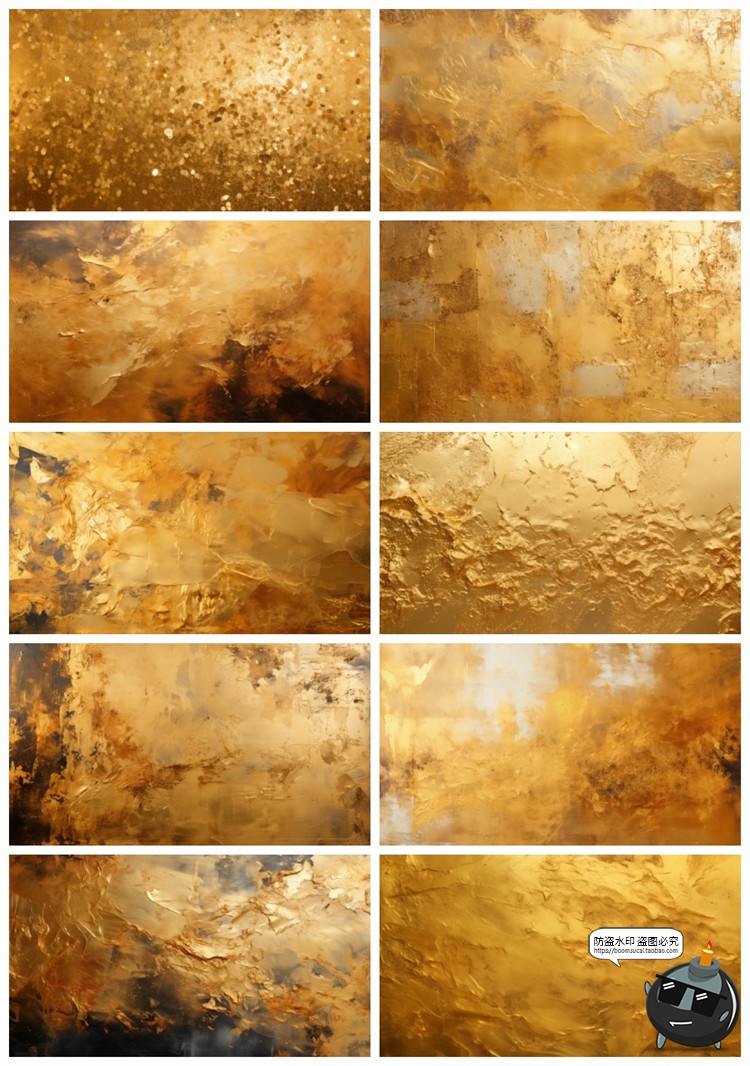 图片[12]-4K金色油漆金漆做旧颜料墙面涂抹肌理纹理背景底纹JPG图片素材-设计猿
